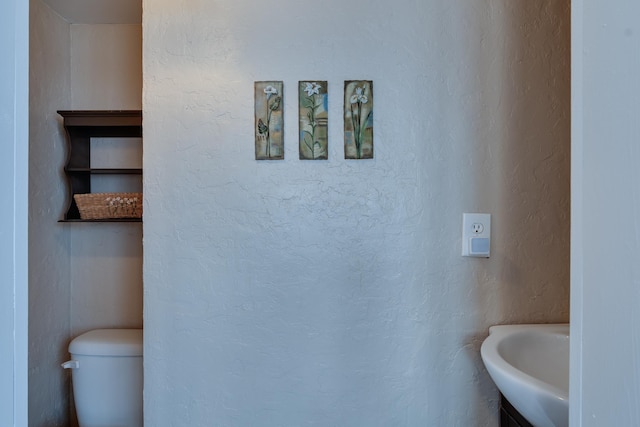 bathroom with sink and toilet