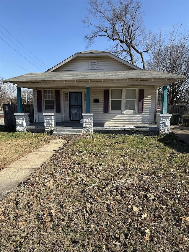 view of front of house with covered porch