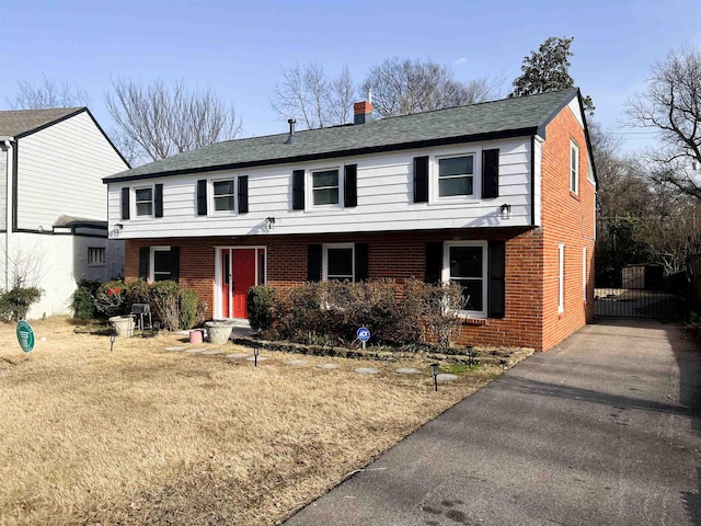 view of front property with a front yard