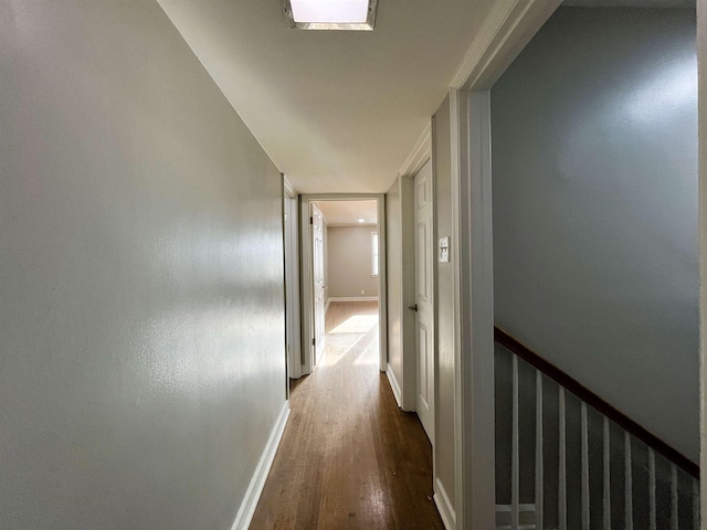 hall featuring wood-type flooring