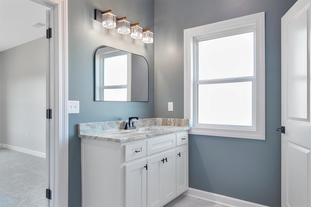 bathroom with vanity