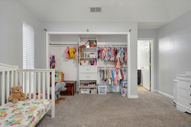 view of carpeted bedroom