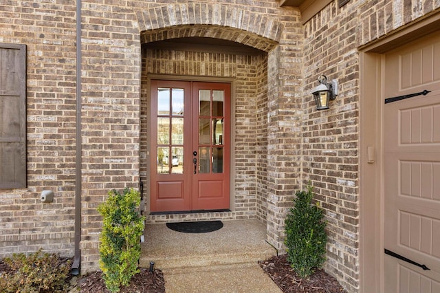 entrance to property with french doors