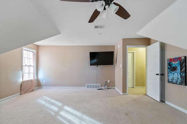 interior space with a textured ceiling