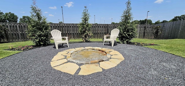 10136 Cliveden Cir N, Collierville, TN 38017 - view of patio with an outdoor fire pit