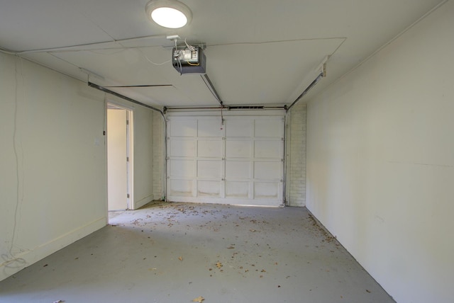 garage featuring a garage door opener