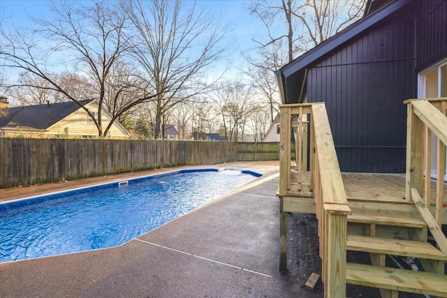 view of pool featuring a patio area