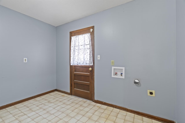 laundry room with washer hookup and hookup for an electric dryer