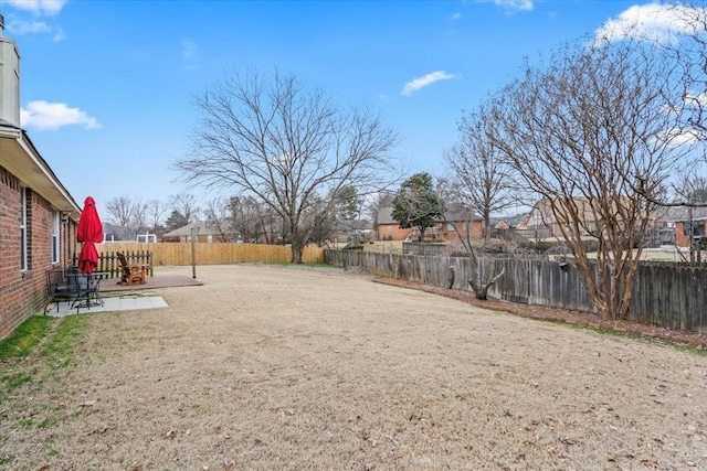 view of yard featuring a patio area