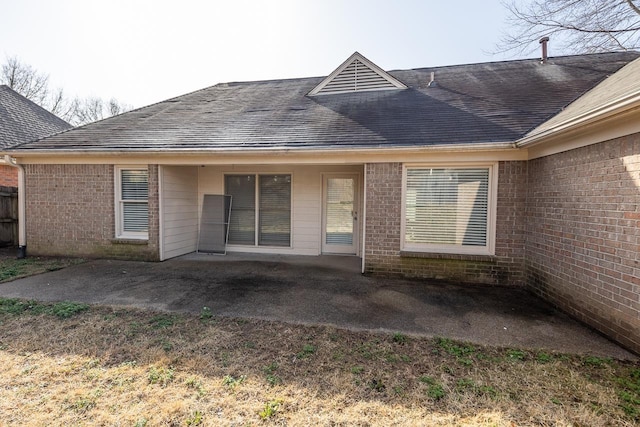 rear view of property with a patio