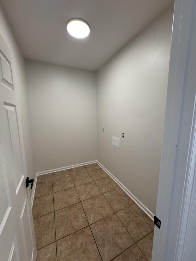 interior space with light tile patterned flooring