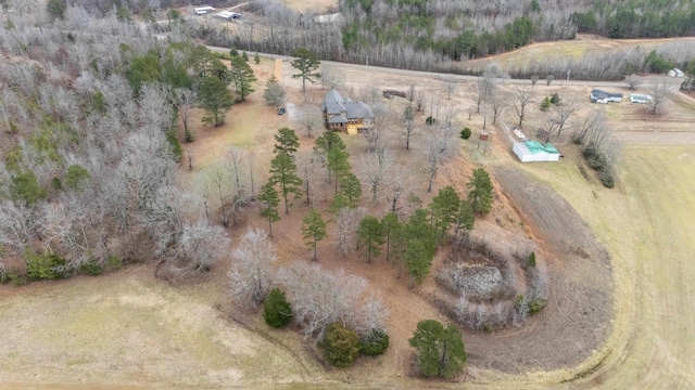 drone / aerial view with a rural view