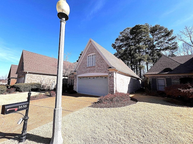 view of property featuring a garage