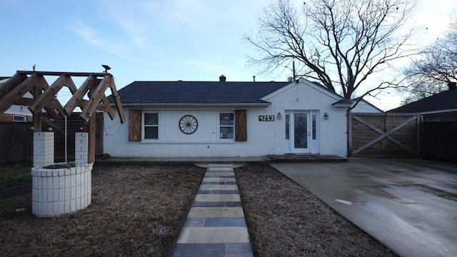 view of bungalow-style home