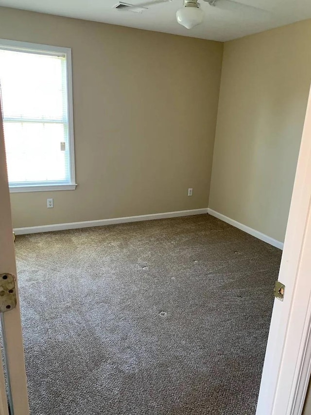 unfurnished room featuring carpet