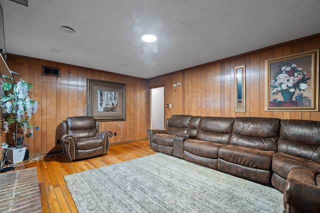 living room featuring light hardwood / wood-style floors