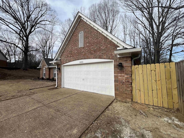 view of home's exterior featuring a garage