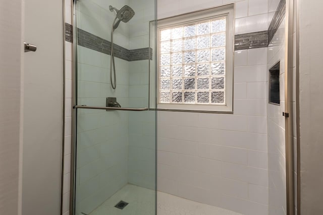 bathroom with an enclosed shower