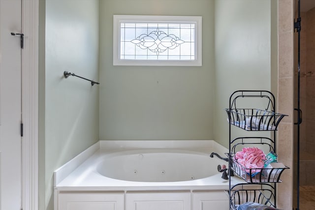 bathroom featuring a bathing tub