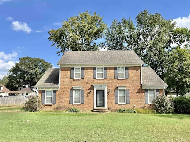 colonial house with a front yard