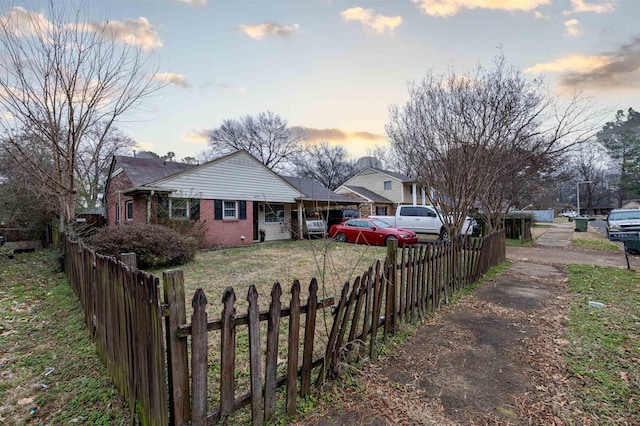 view of front of property