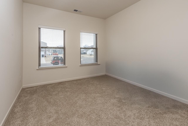 view of carpeted spare room