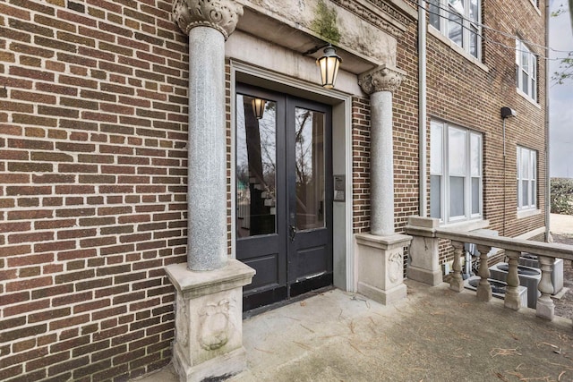 entrance to property with french doors