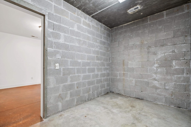 empty room with concrete floors