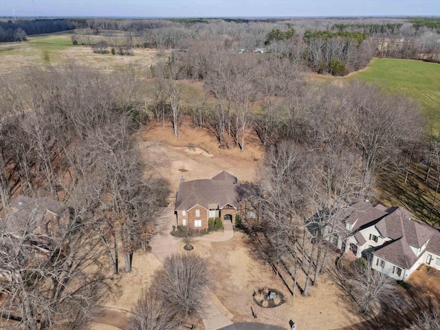 aerial view featuring a rural view