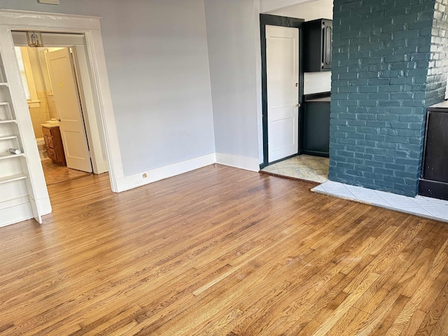 interior space featuring light wood-type flooring