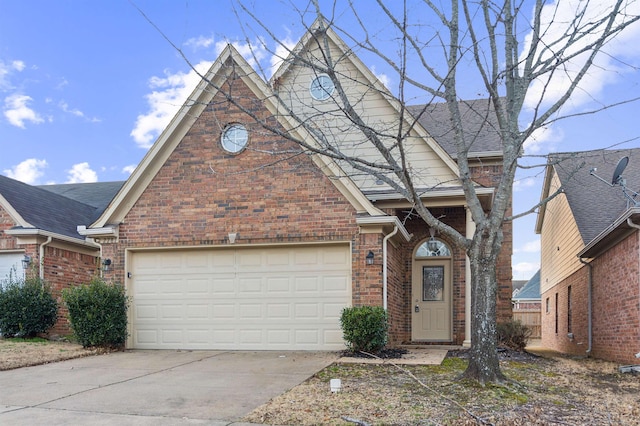 view of property with a garage