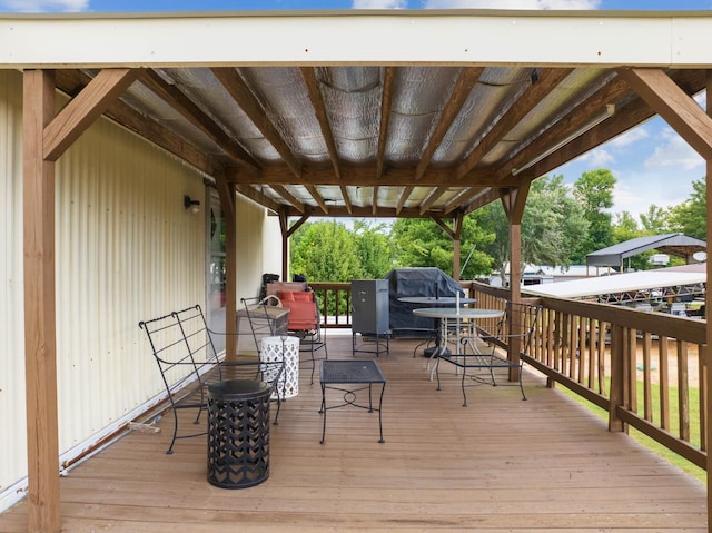 view of wooden terrace