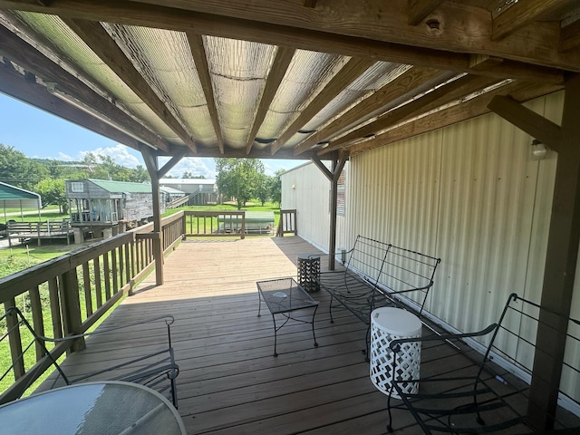 view of wooden deck