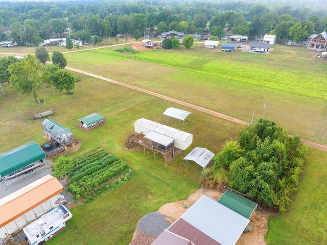 drone / aerial view featuring a rural view