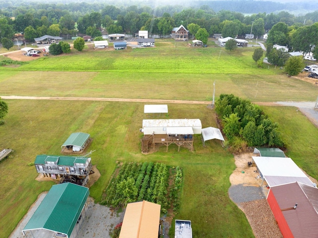 drone / aerial view featuring a rural view