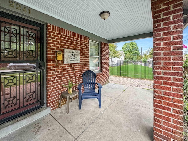 view of patio / terrace featuring a porch