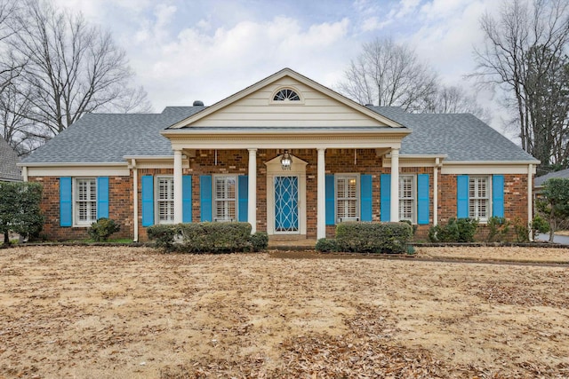 view of greek revival house