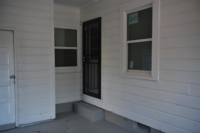 view of doorway to property