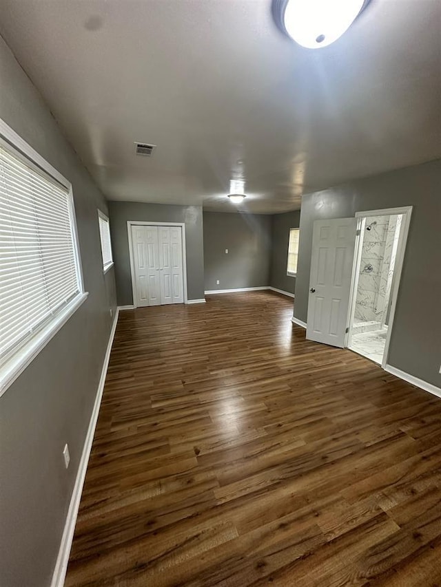 interior space featuring dark wood-type flooring