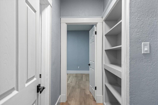 walk in closet featuring light wood-type flooring