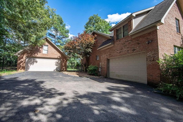 view of property with a garage