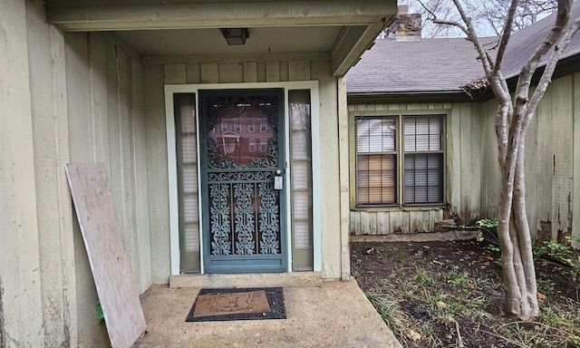 view of doorway to property