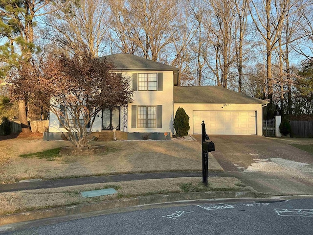 view of front of home featuring a garage