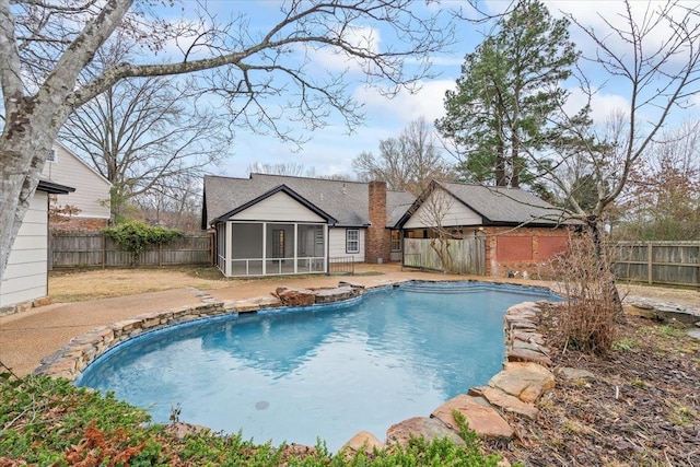 6961 Wittenham Cv, Memphis, TN 38119 - view of pool with a sunroom