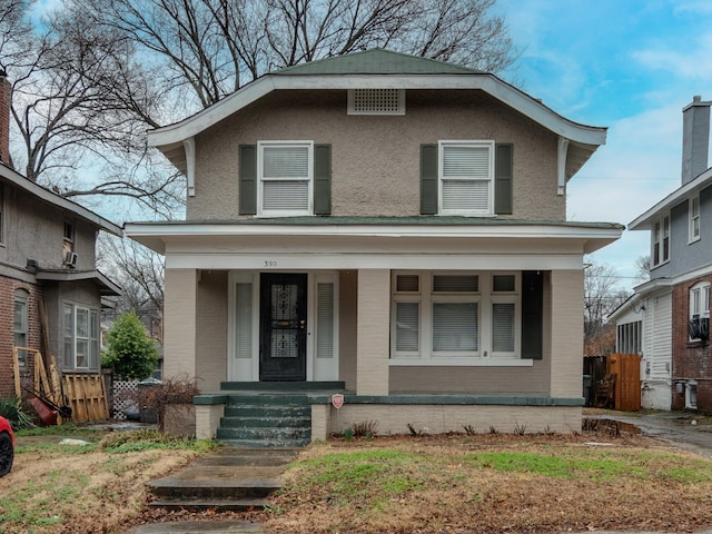 view of front of property with covered porch