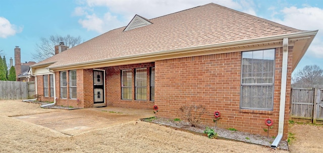 rear view of property with a patio