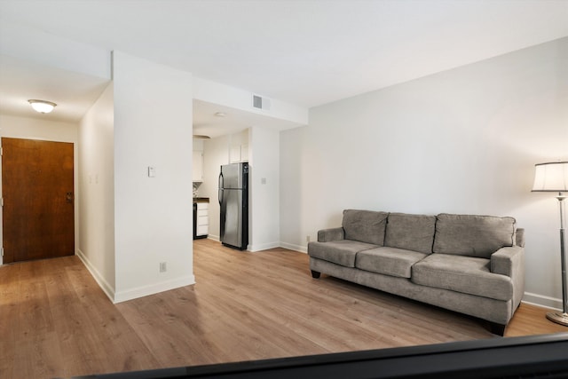 living room featuring light hardwood / wood-style floors