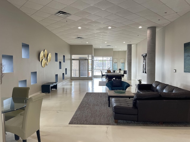 building lobby featuring visible vents