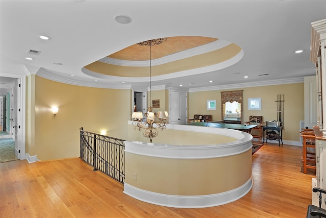 reception with an inviting chandelier