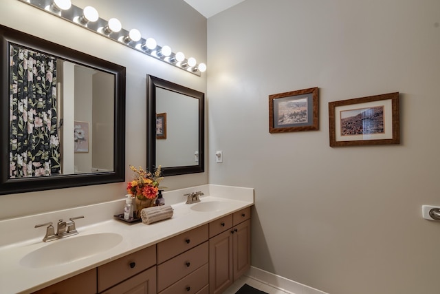 bathroom featuring vanity